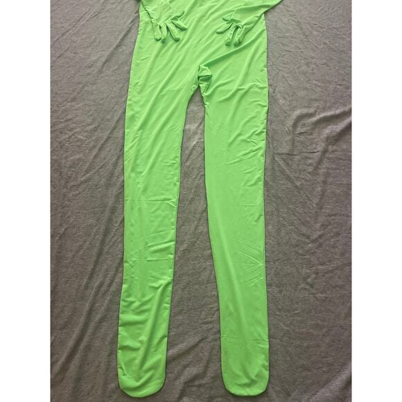 New Adult Unisex Size S/M Green Spandex One Piece Costume - Picture 4 of 13
